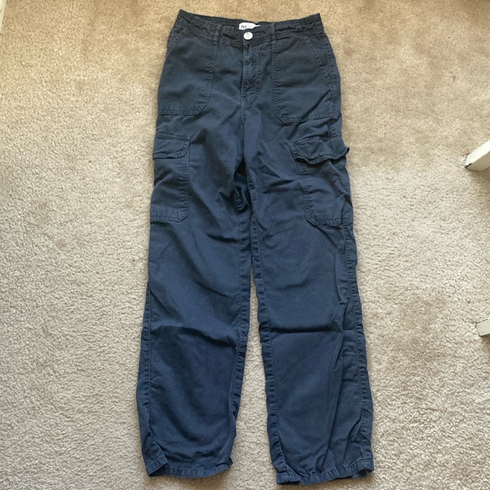 Zara Men's Dark Cargo Pants